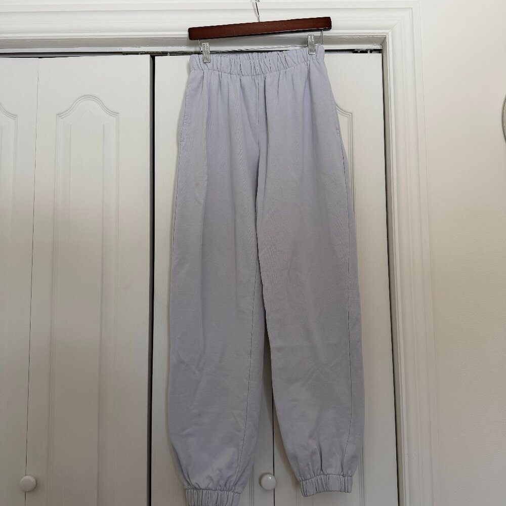 Baby Blue Elastic Cuff Sweatpants – Relaxed Fit Joggers